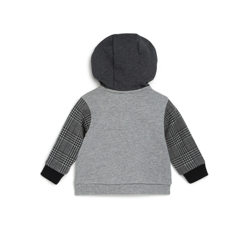 Boys Medium Grey Solid Cardigan image number null